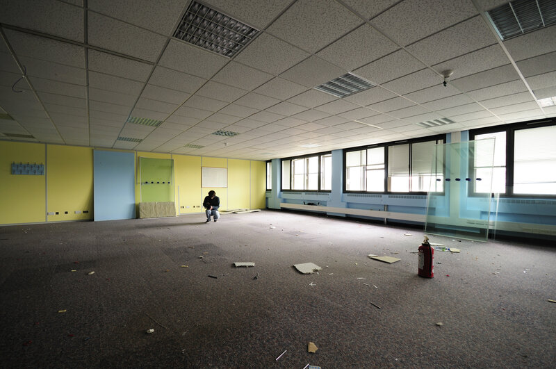 Abandoned office room