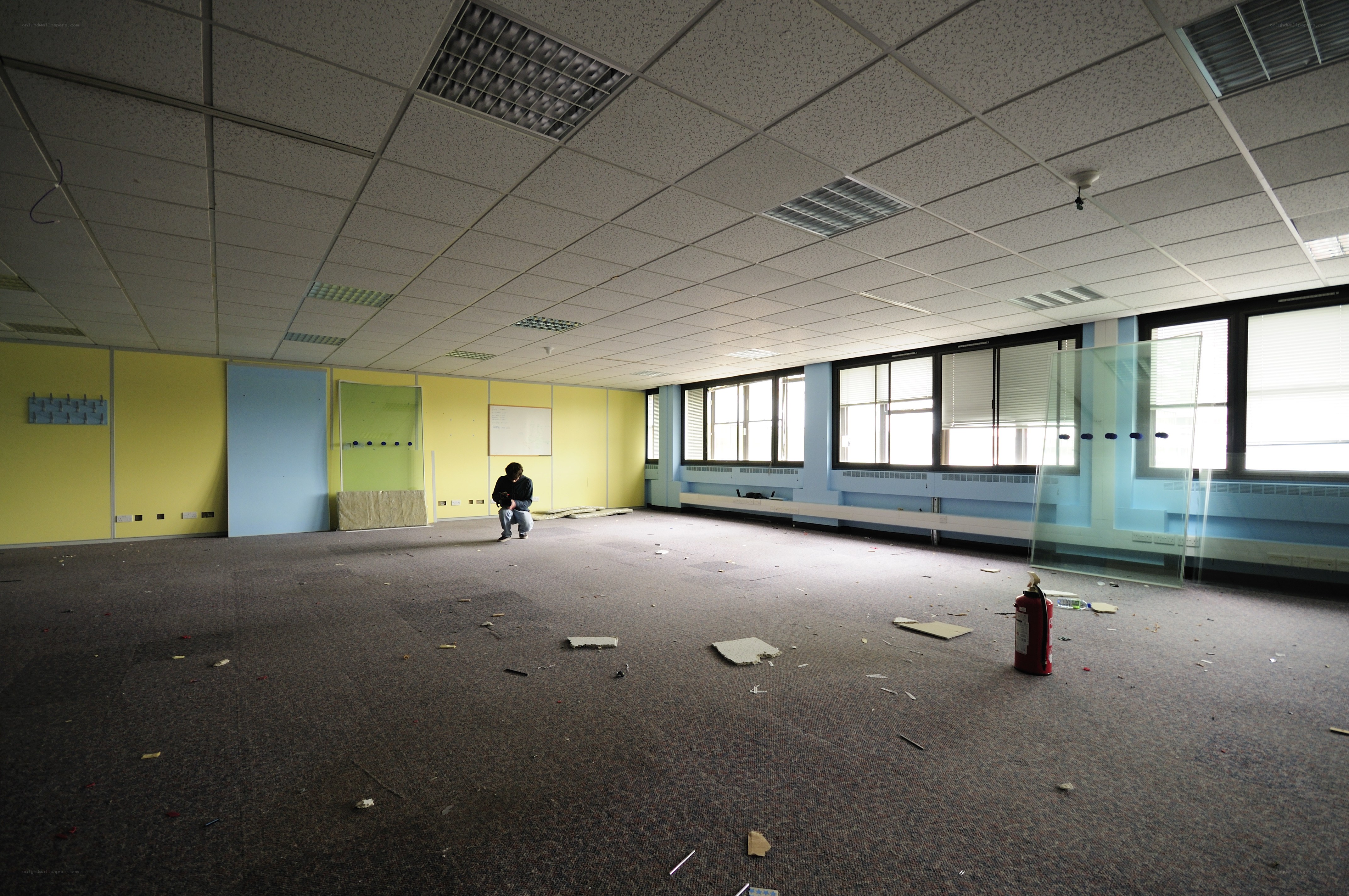 Abandoned office room