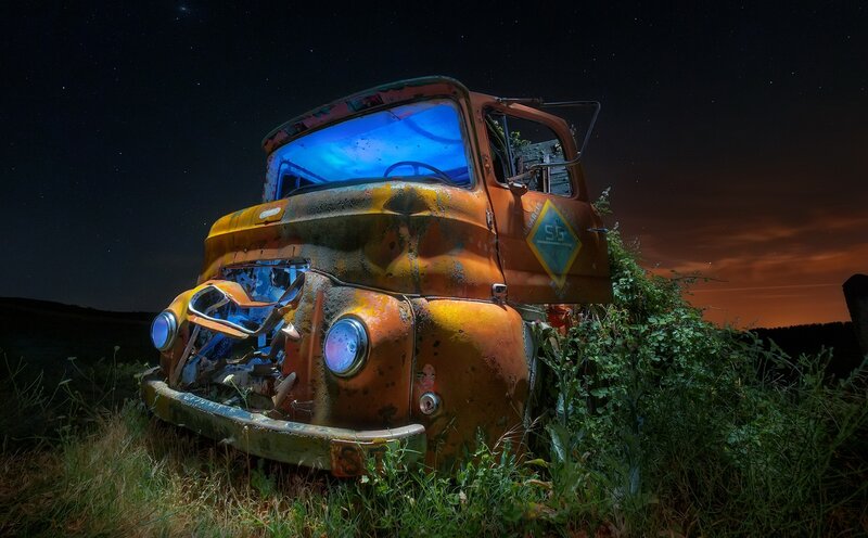 Abandoned Orange Truck