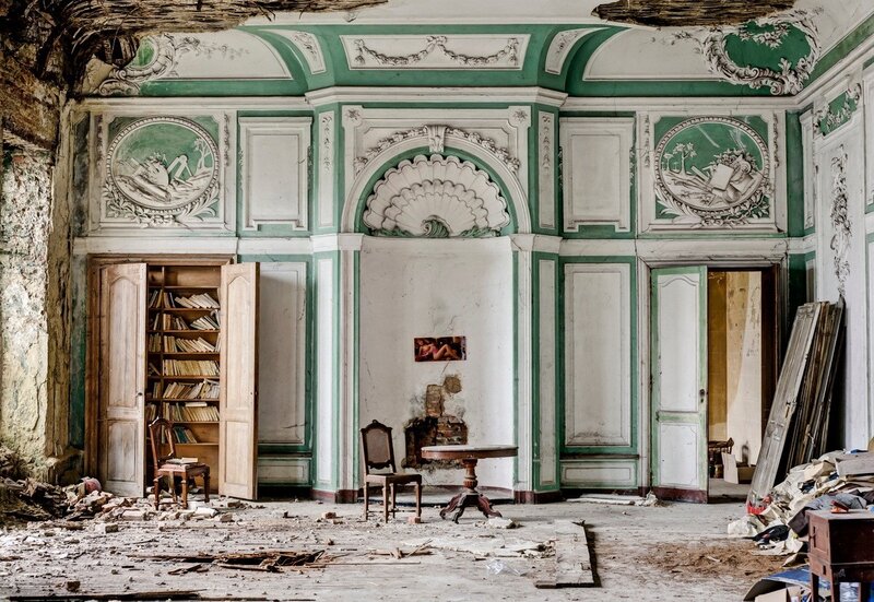 Abandoned Ornate Room — White