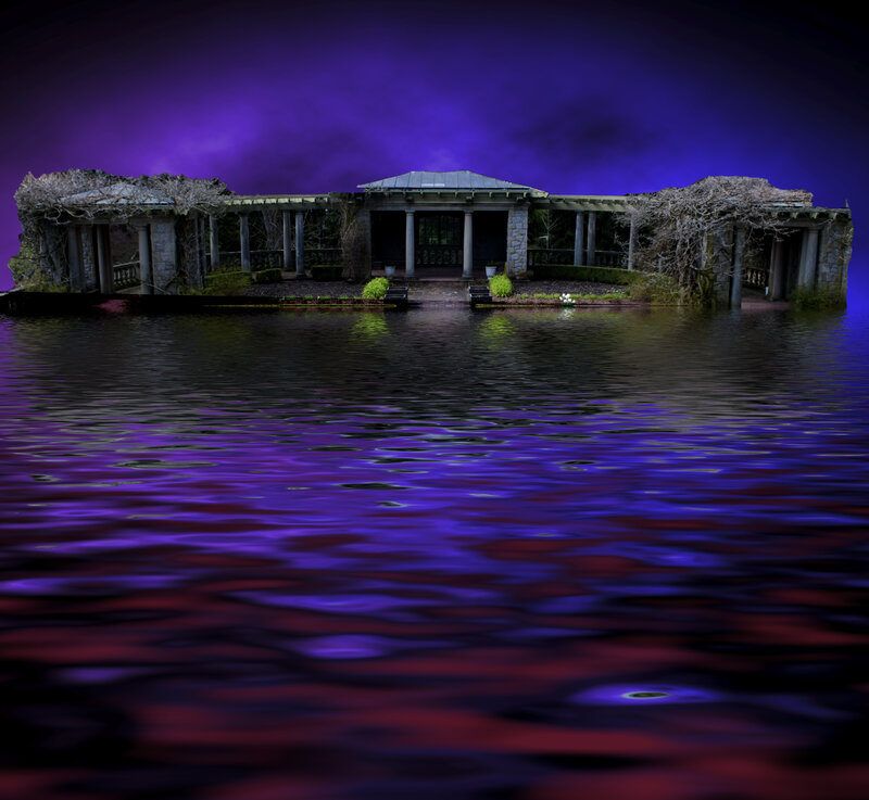 Abandoned Pavilion in Water