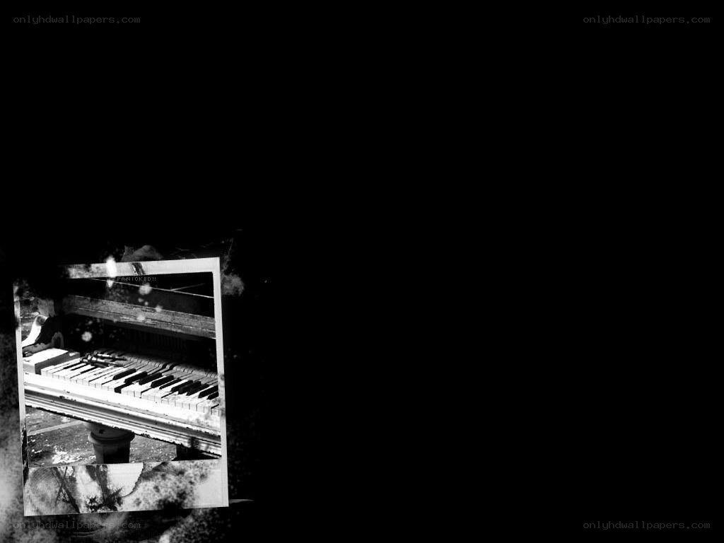 abandoned piano in dark room