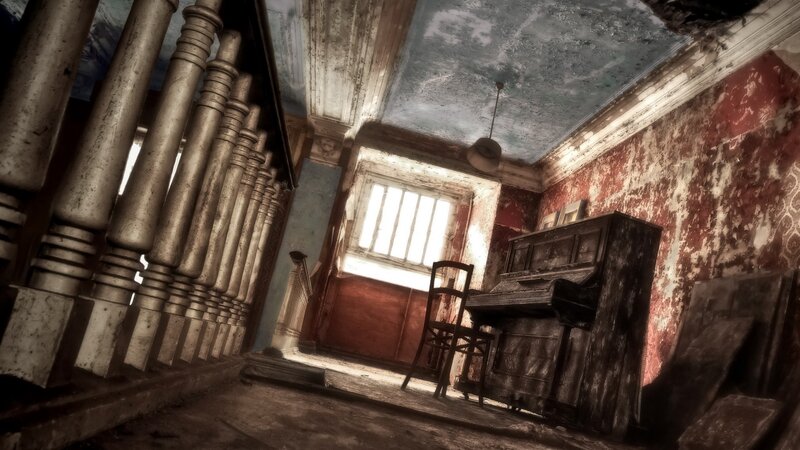 Abandoned Piano in Room — Brown
