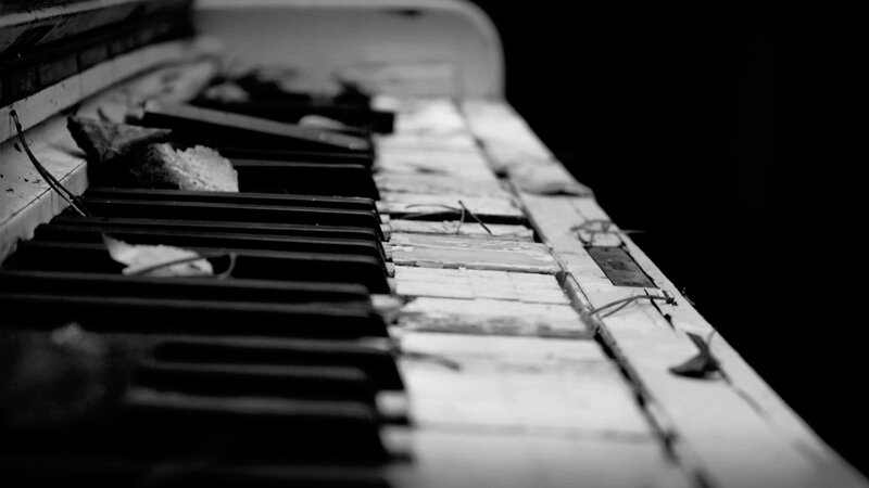 Abandoned Piano Keys — Black