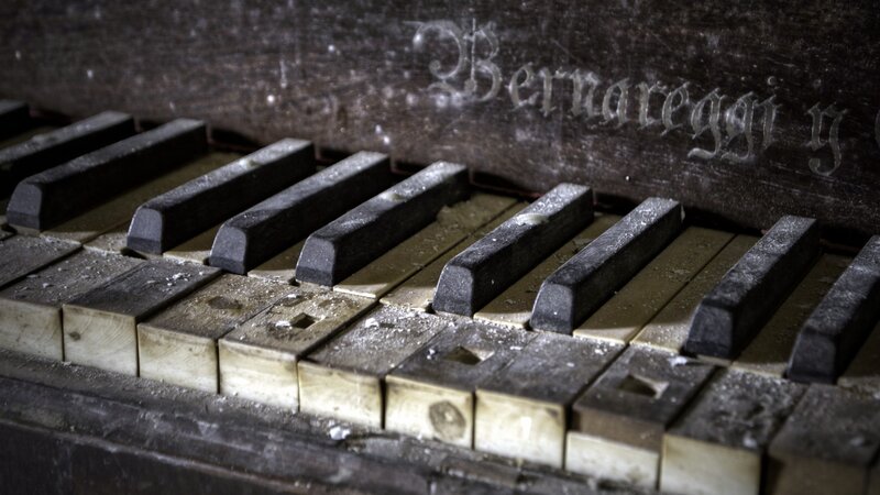 Abandoned Piano Keys — Brown