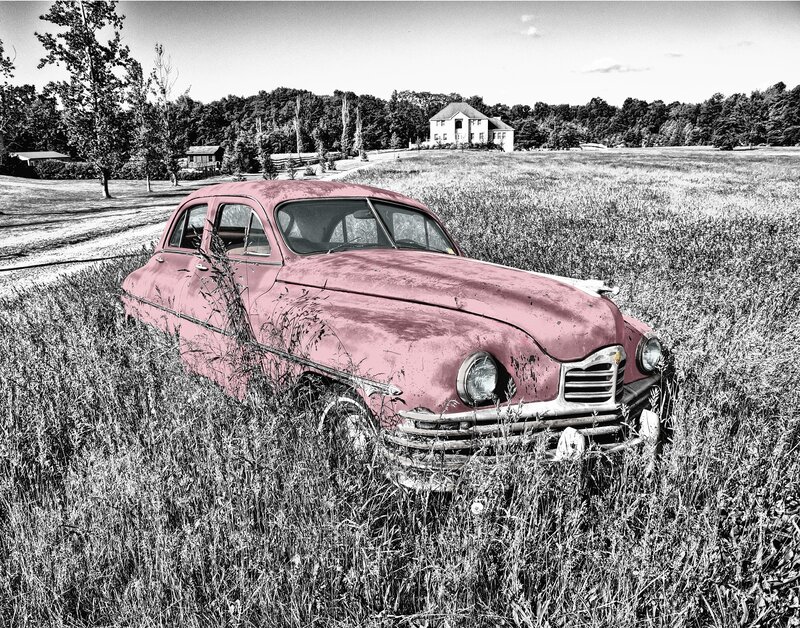 Abandoned Pink Car