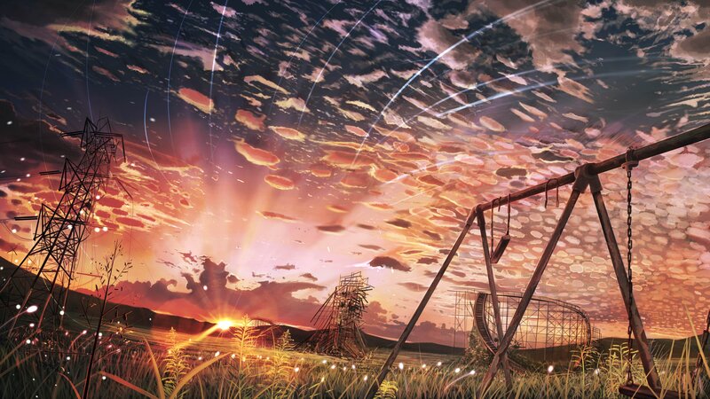 Abandoned Playground at Sunset