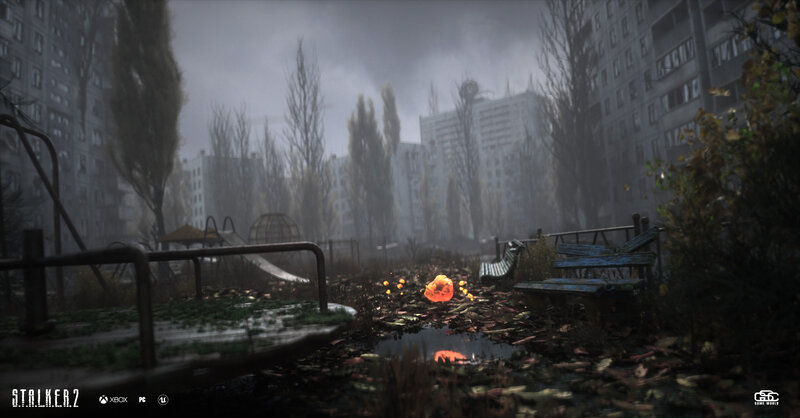 Abandoned Playground — Gray