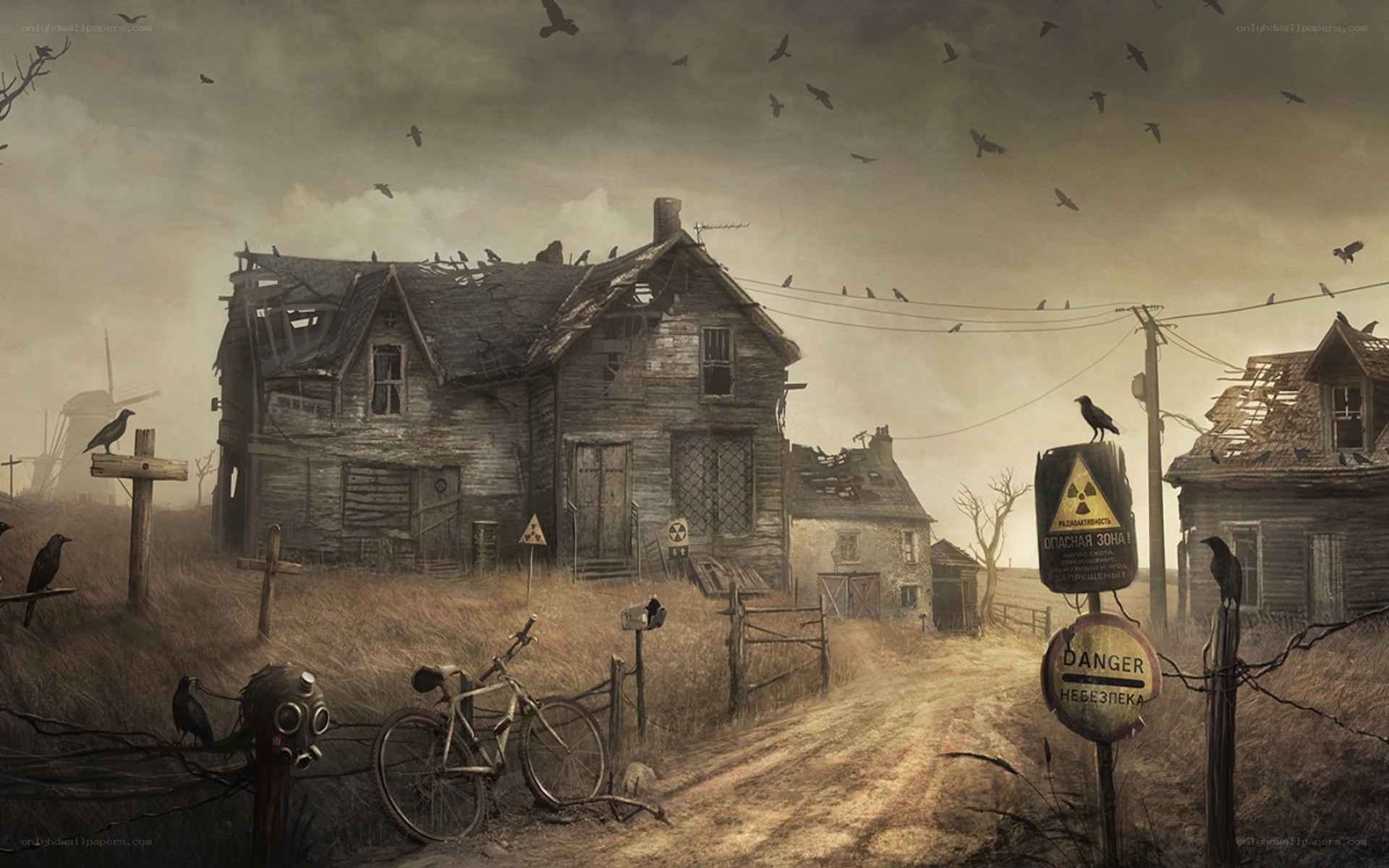 abandoned post-apocalyptic village