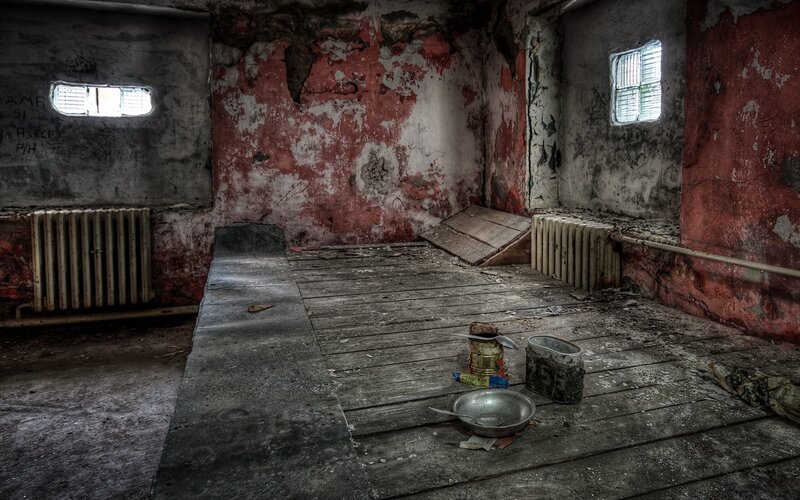 Abandoned Prison Cell — Red