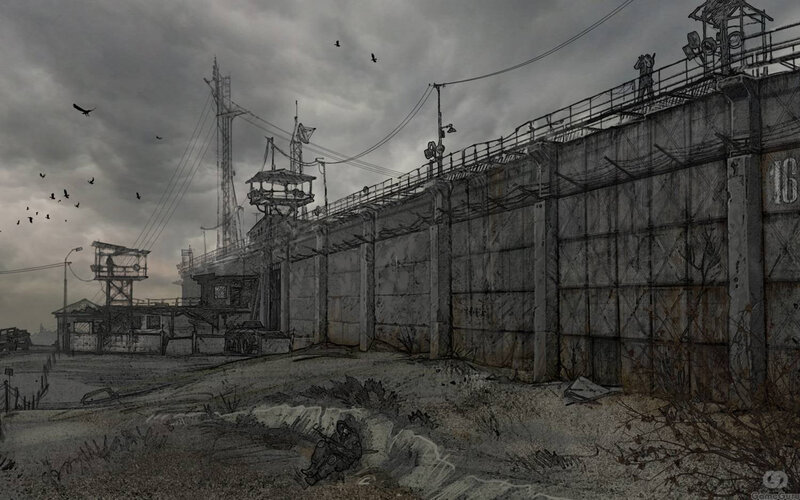Abandoned prison concept art