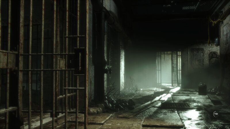 Abandoned Prison Corridor — Gray, Dark, Eerie