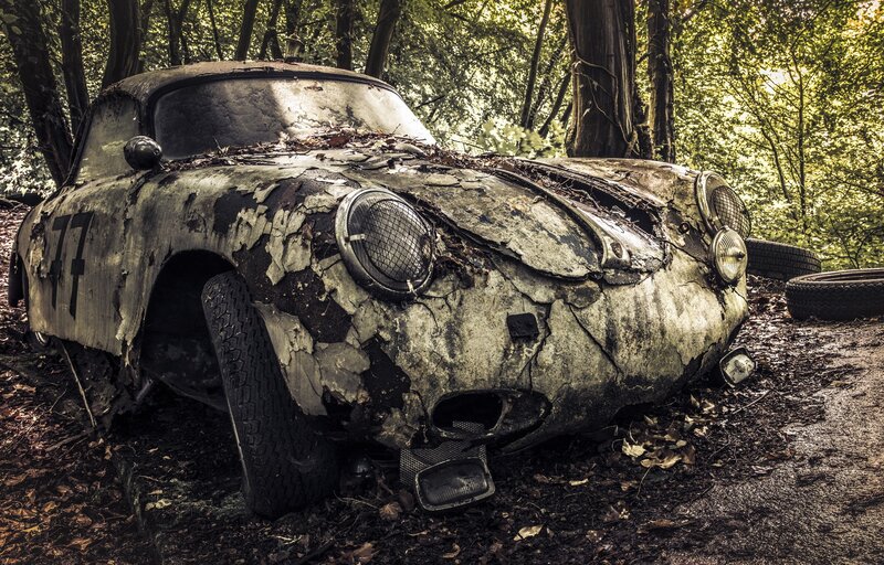 Abandoned Race Car