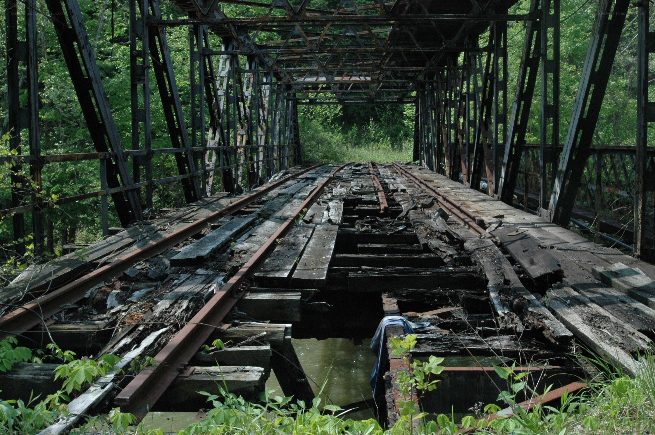 Abandoned railway bridge
