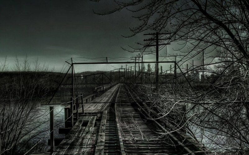 abandoned railway bridge