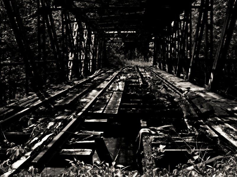abandoned railway bridge