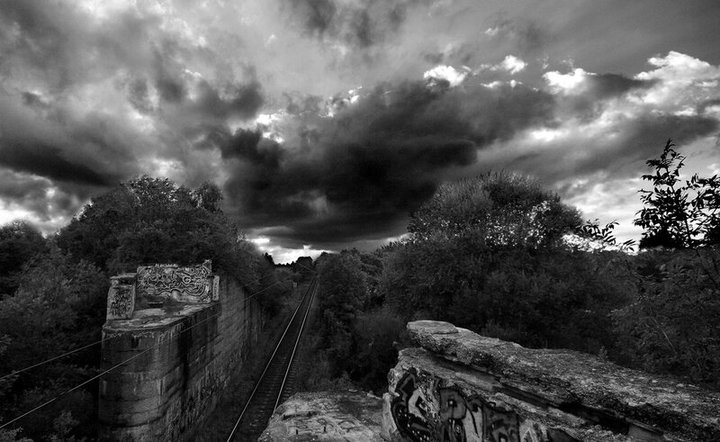 Abandoned Railway Bridge — Black
