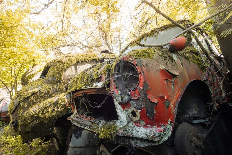 Abandoned Red Car — Decaying