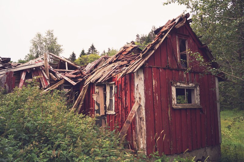 Abandoned Red Shed