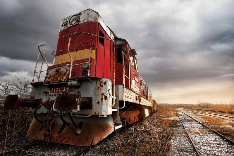 Abandoned Red Train