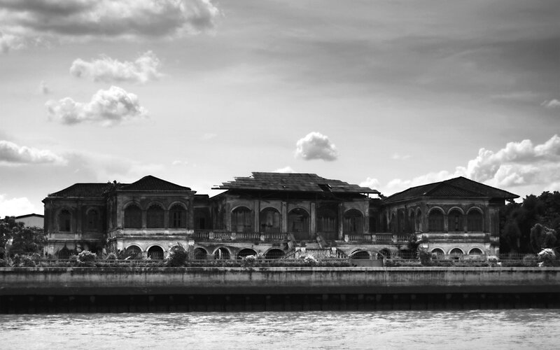 Abandoned Riverside Mansion — Black
