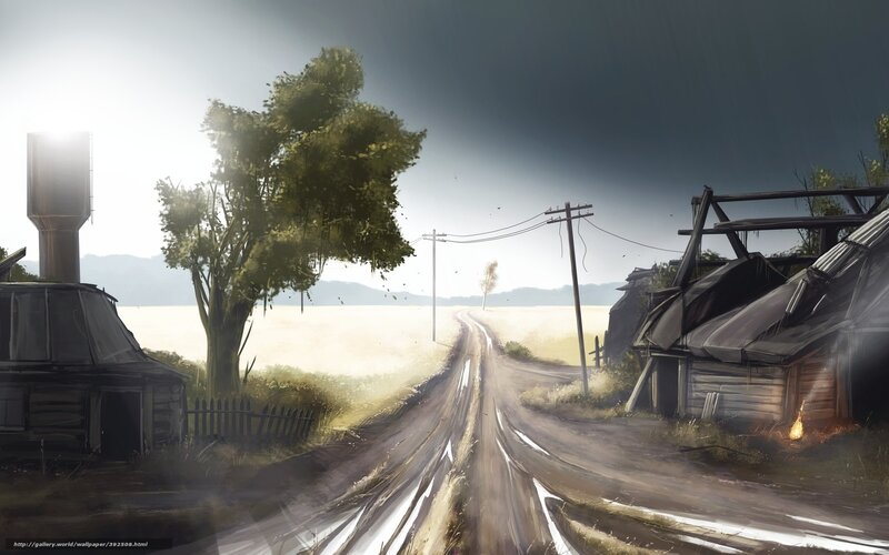 Abandoned Road at Dusk