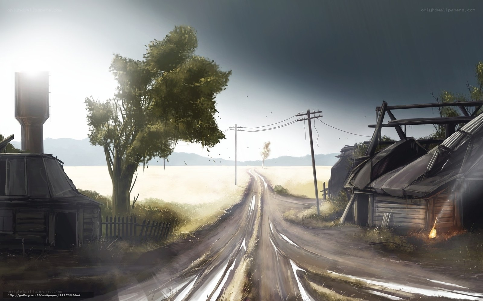 Abandoned Road at Dusk