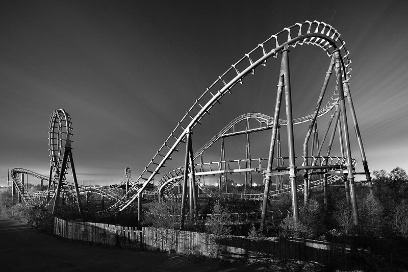 Abandoned Roller Coaster — Black