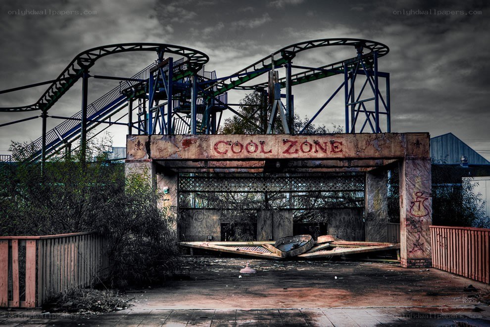 abandoned roller coaster entrance