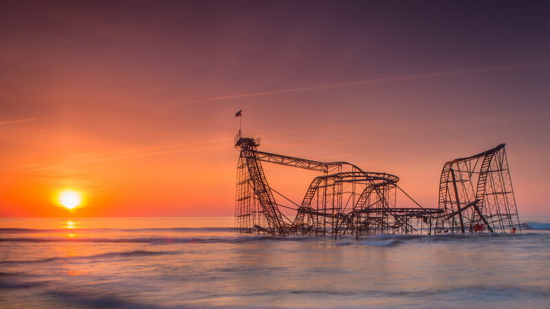 Abandoned Roller Coaster — Orange