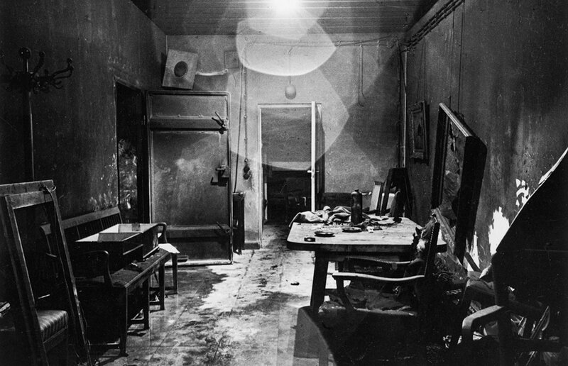 Abandoned Room Interior — Black, Dramatic