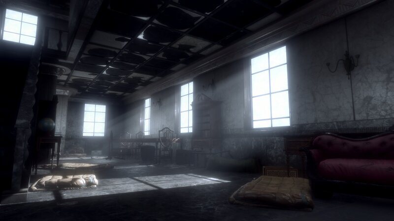 Abandoned Room Interior — Gray, Dramatic