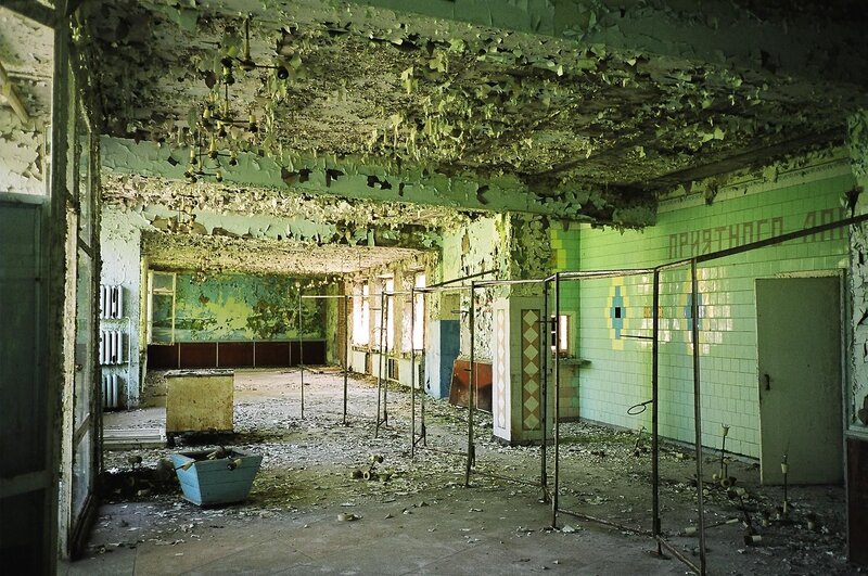 Abandoned room interior