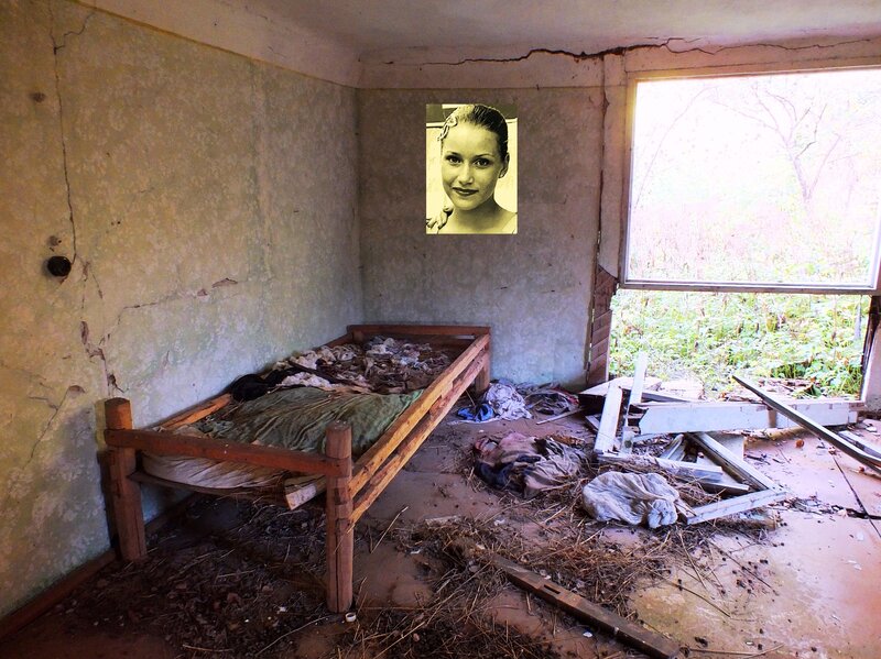Abandoned Room with Bed
