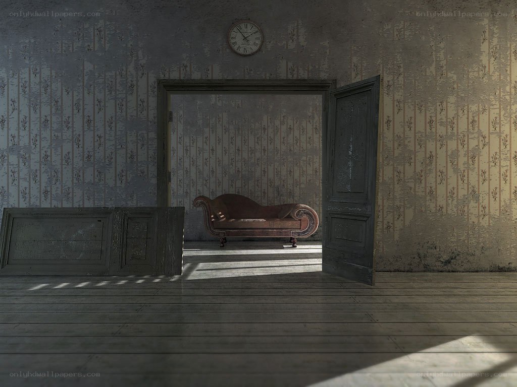 abandoned room with chaise lounge