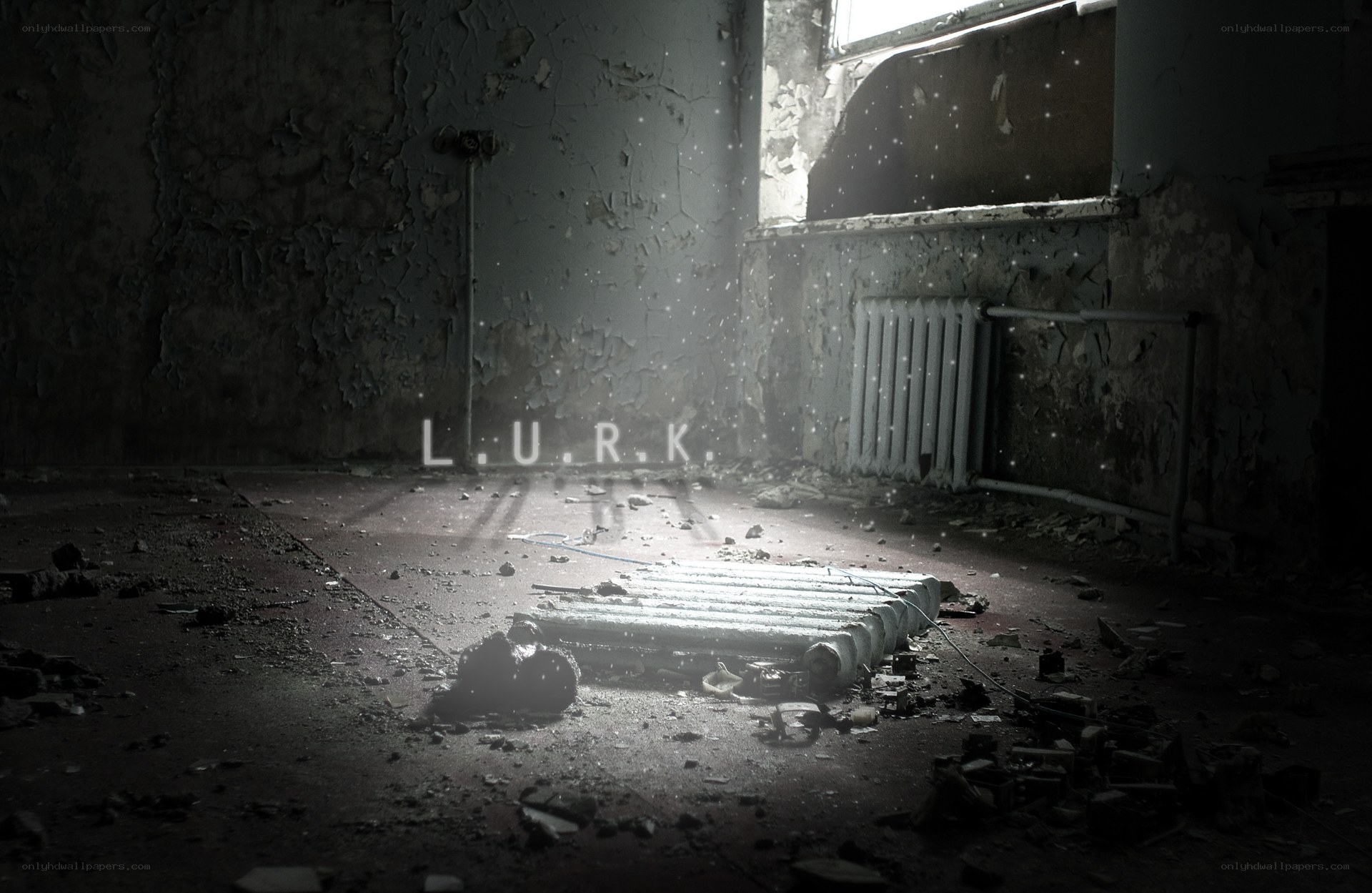 Abandoned room with debris