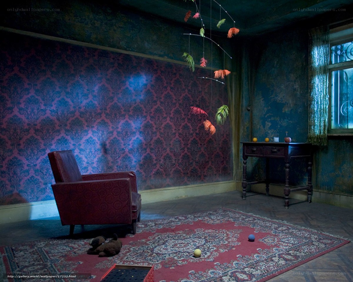 abandoned room with mobile
