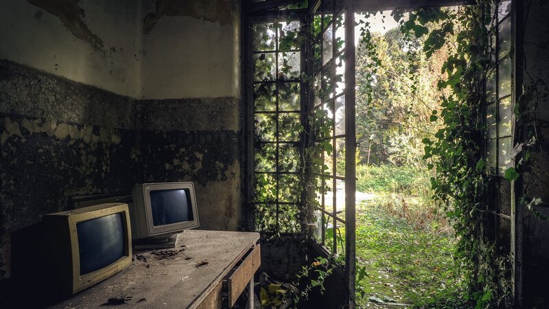 Abandoned Room with Monitors