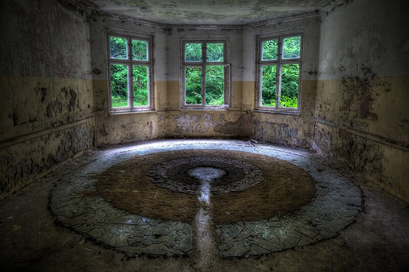Abandoned Room with Mosaic