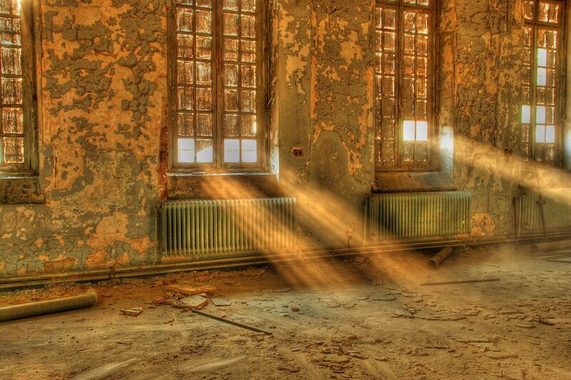 Abandoned Room with Sunlight — Brown