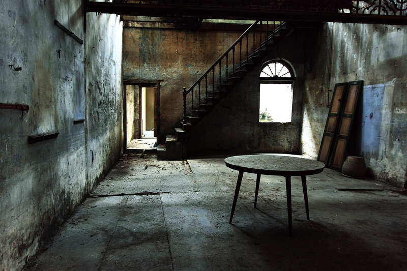 Abandoned Room with Table