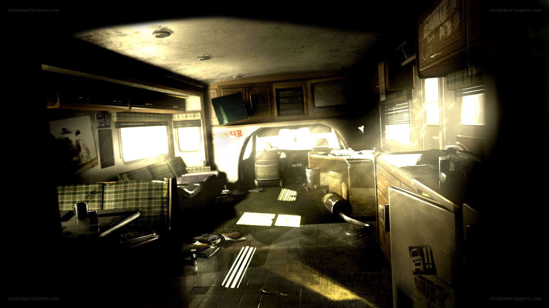 Abandoned RV interior