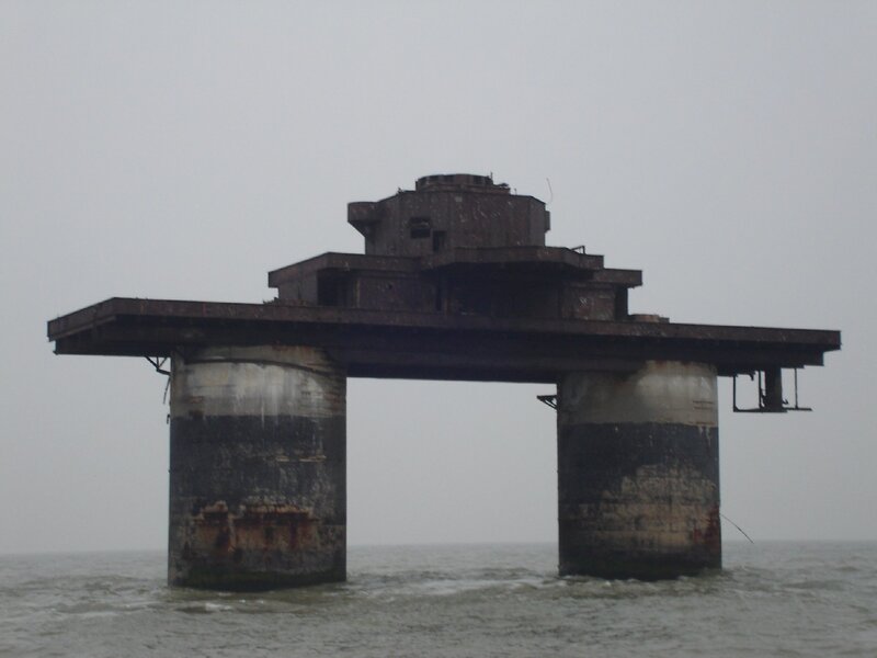 abandoned sea fort structure