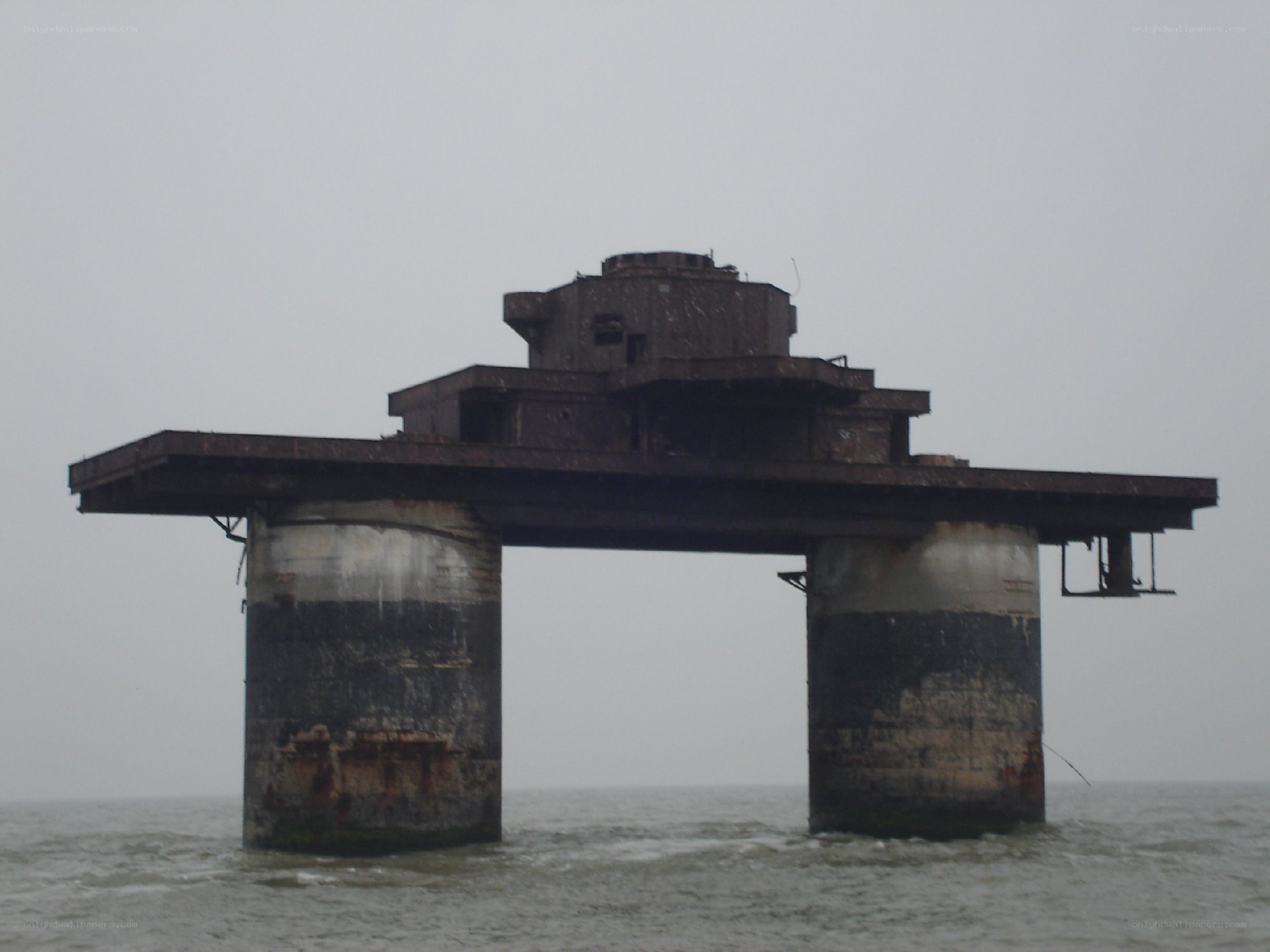 abandoned sea fort structure