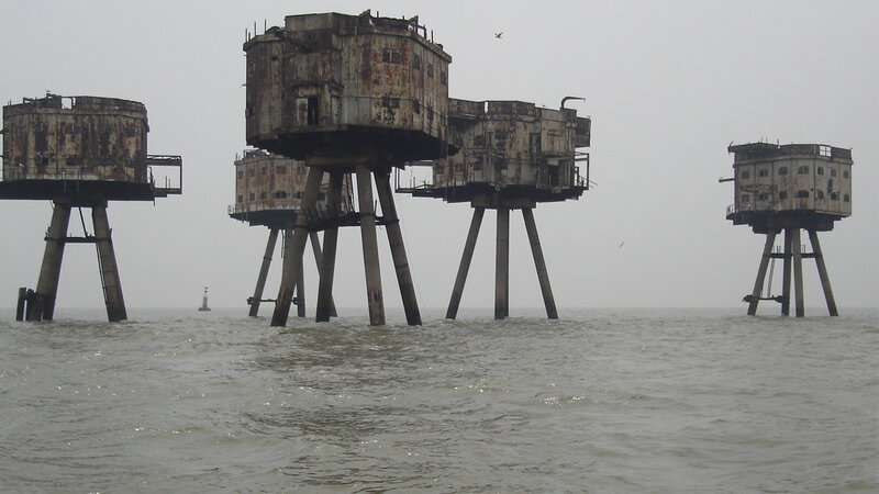 Abandoned sea forts