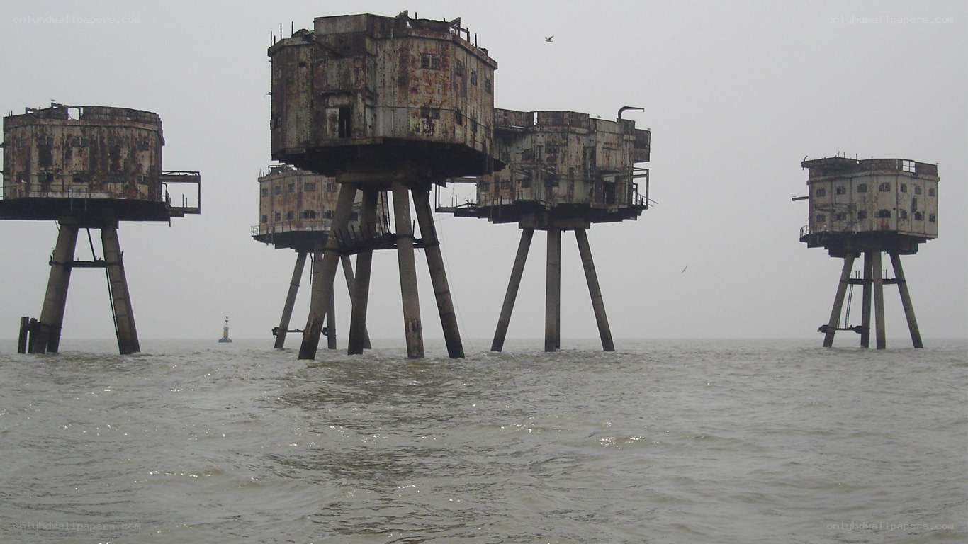 Abandoned sea forts