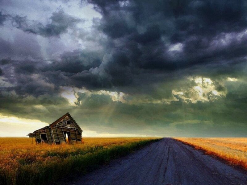 Abandoned Shack on Field