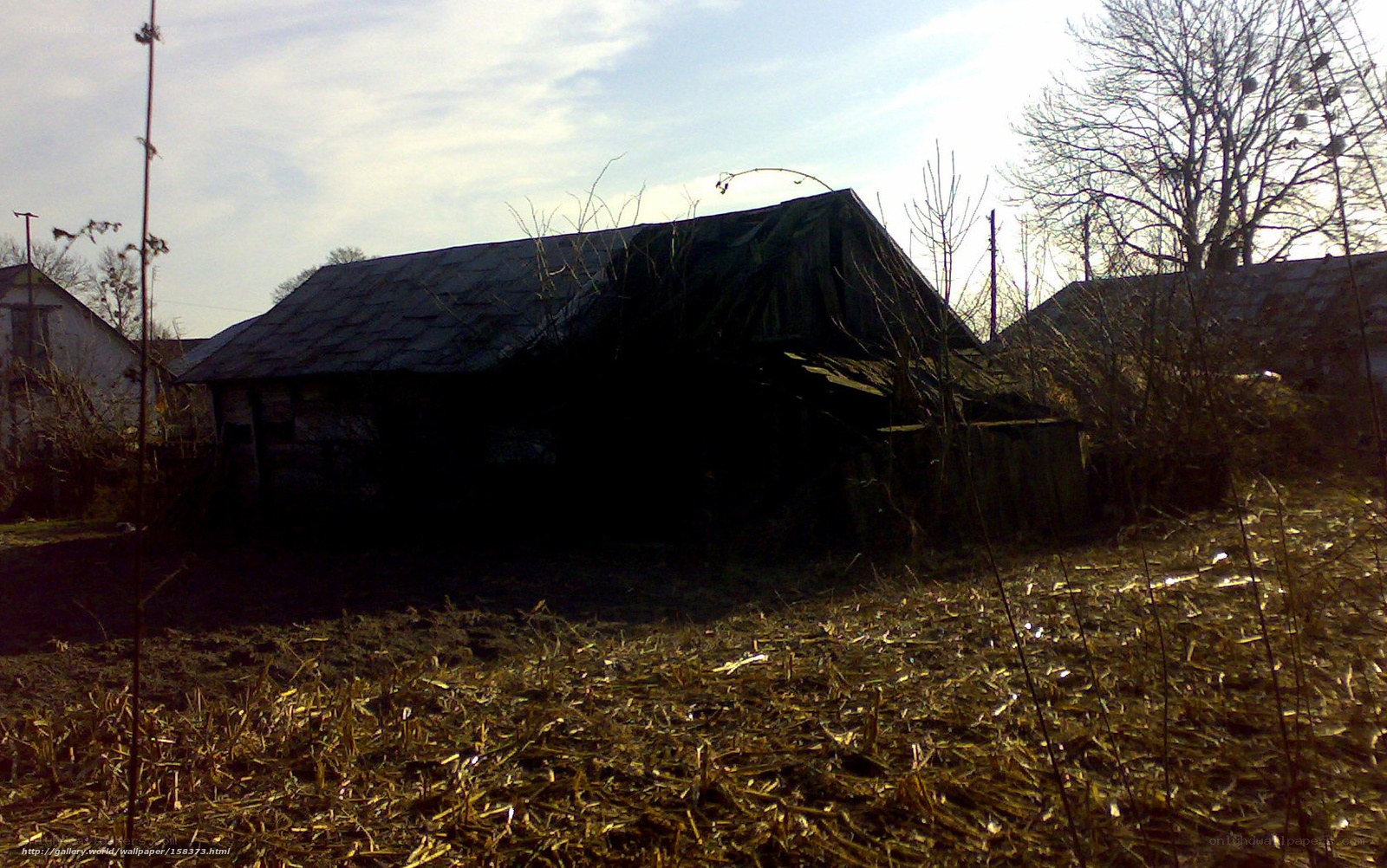 Abandoned shed in rural area