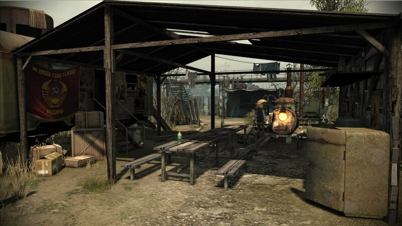 Abandoned Shelter with Tables