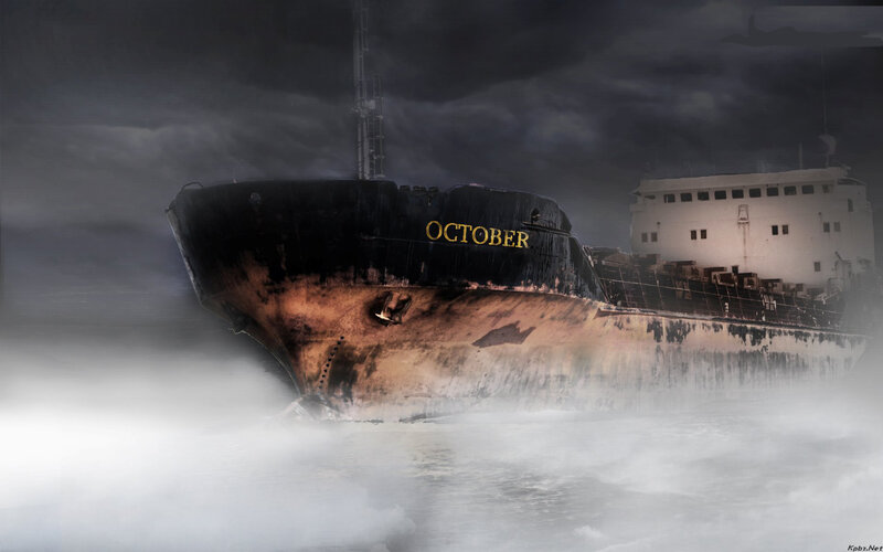 Abandoned Ship in Fog